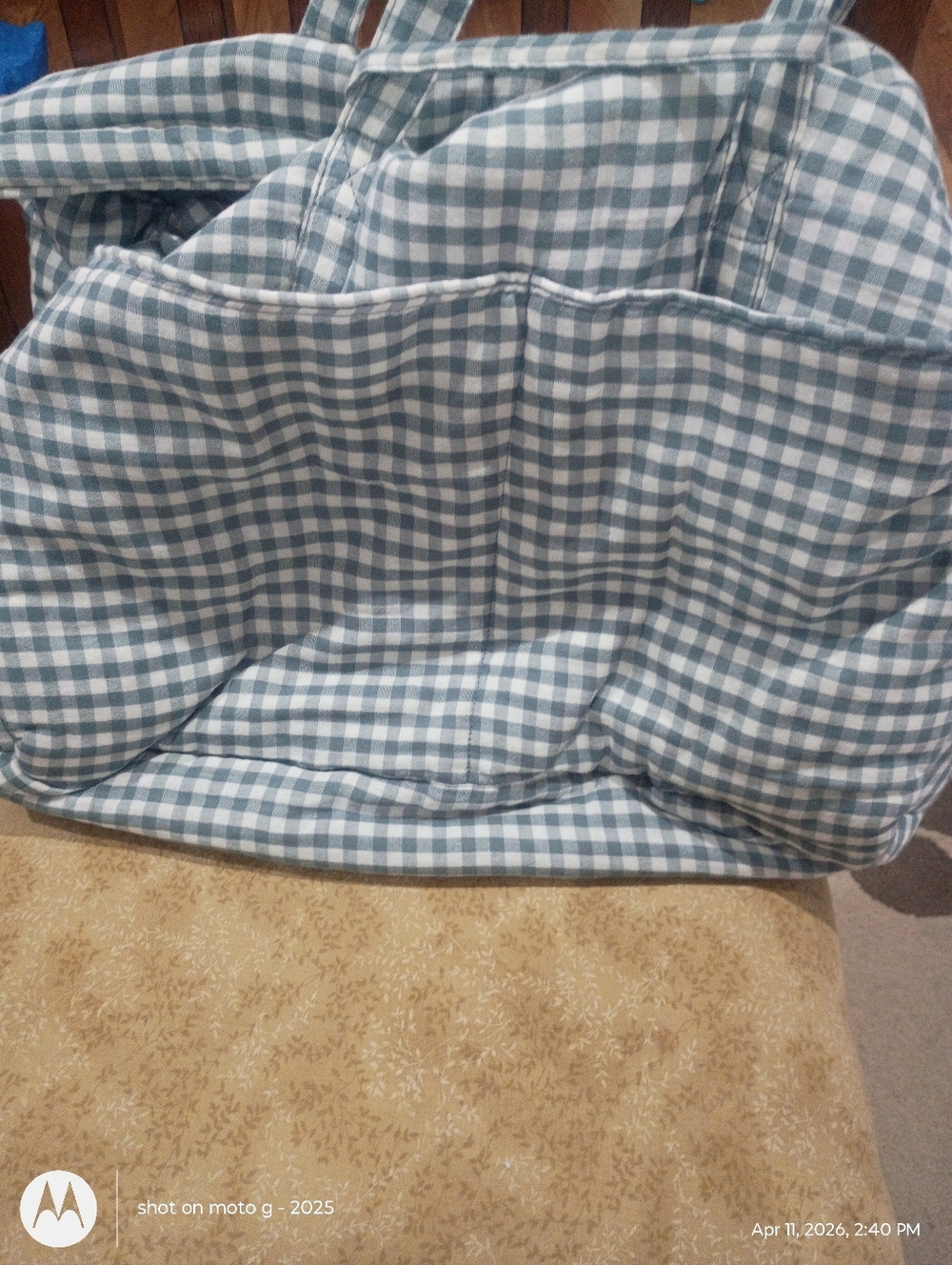Zara Gingham Maternity Tote - Picture 6 of 7